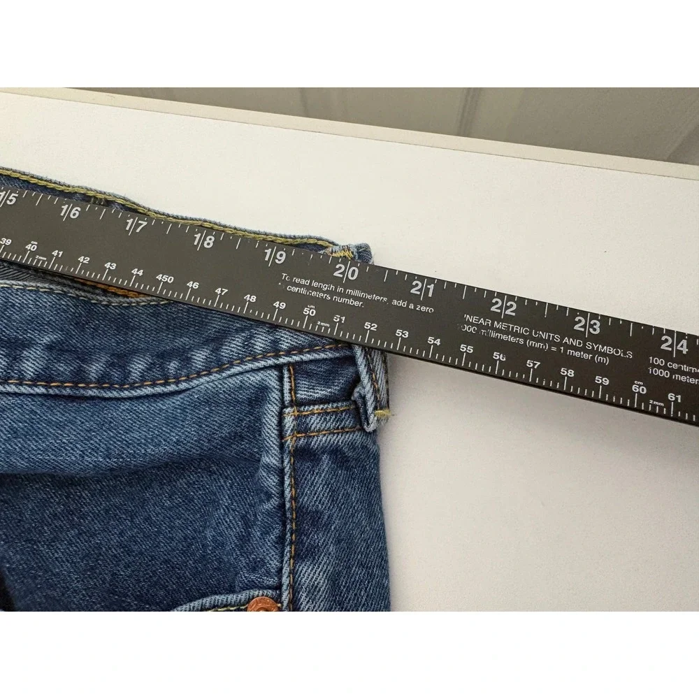 Levis‎ 505 Regular Fit Straight Leg Mens Jeans Medium Wash Blue 44x30 Fits 40x29